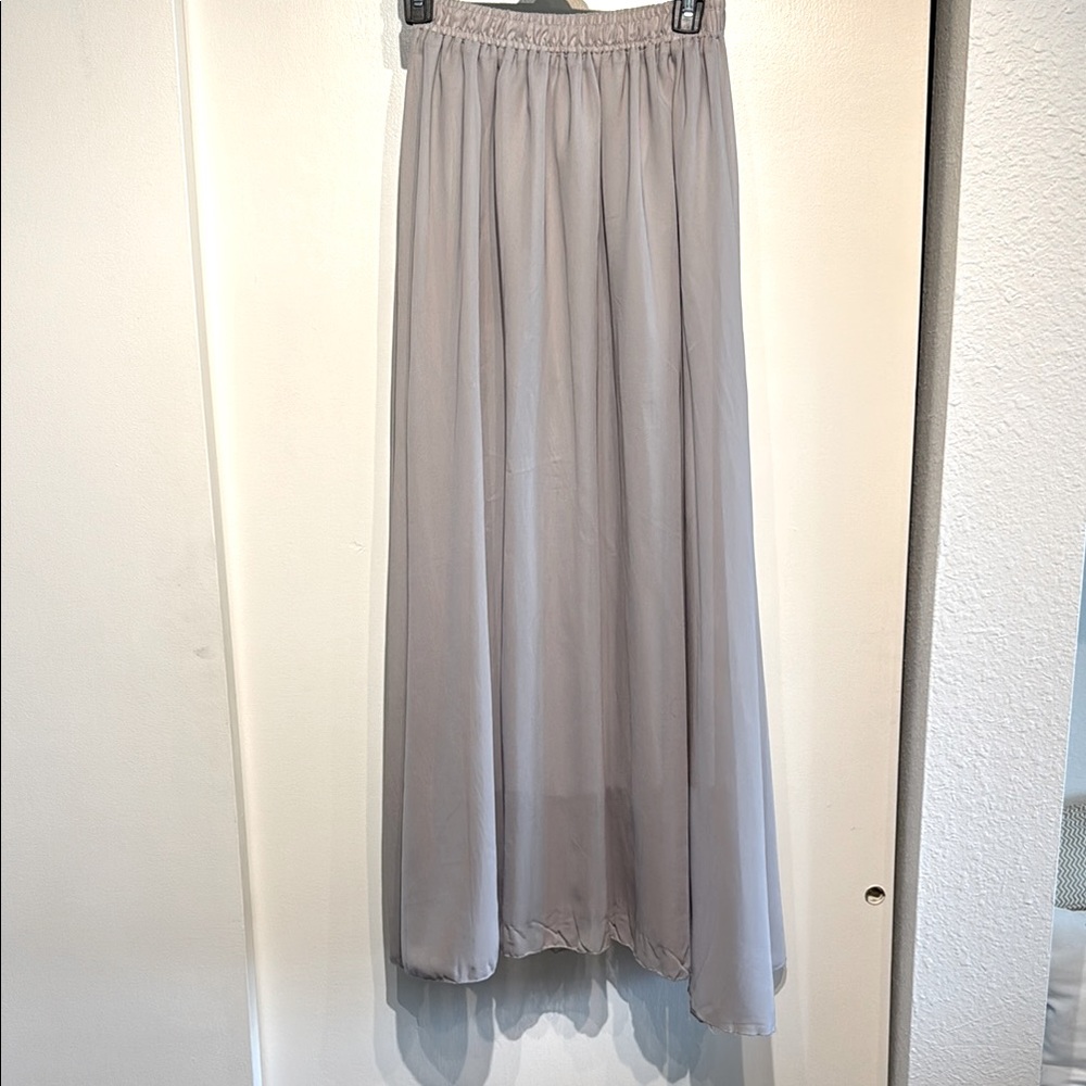 Elegant Gray Women's Maxi Skirt